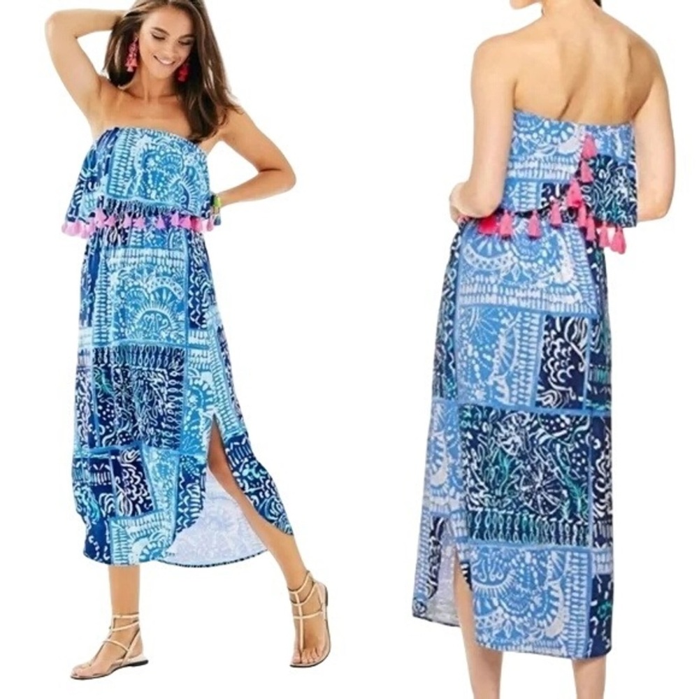 Lilly Pulitzer Meridian Midi Dress in Deep Indigo